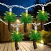 10-Count Green Tropical Palm Tree Outdoor Patio String Light Set, 7.25ft White Wire 1 10-Count Green Tropical Palm Tree Outdoor Patio String Light Set, 7.25ft White Wire -Christmas Decoration Store northlight ys18858 1 85959.1667534159