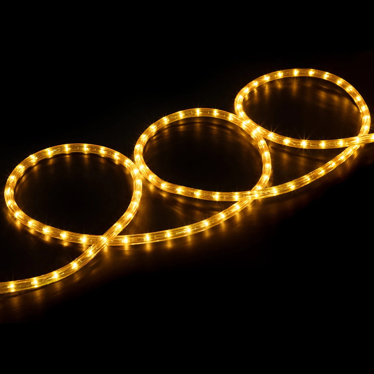 Gold Incandescent Outdoor Christmas Rope Lights - 18 Ft 3 Gold Incandescent Outdoor Christmas Rope Lights - 18 Ft