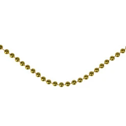 66' Metallic Gold Beaded Christmas Garland - Unlit