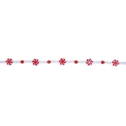 9' Red And White Peppermint Candy Beaded Christmas Garland, Unlit 12 9' Red And White Peppermint Candy Beaded Christmas Garland, Unlit -Christmas Decoration Store northlight ys28298 03 04603.1686600464