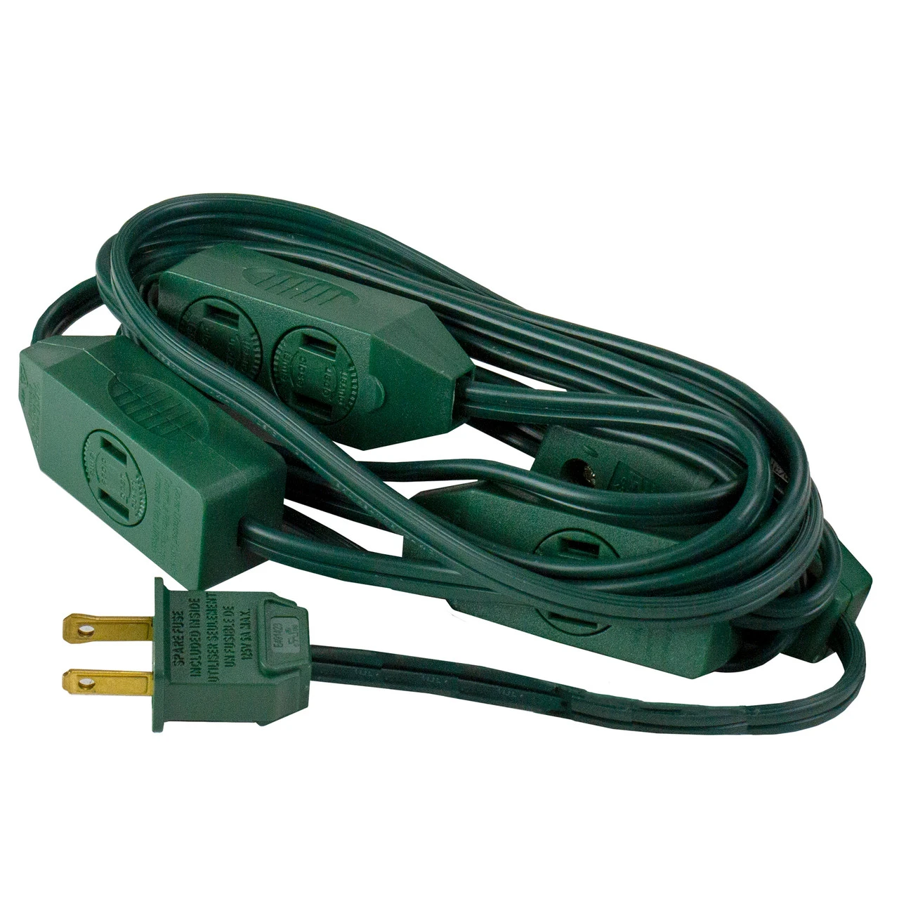 9ft Green Indoor Extension Power Cord With 9-Outlets And Foot Switch 3 9ft Green Indoor Extension Power Cord With 9-Outlets And Foot Switch