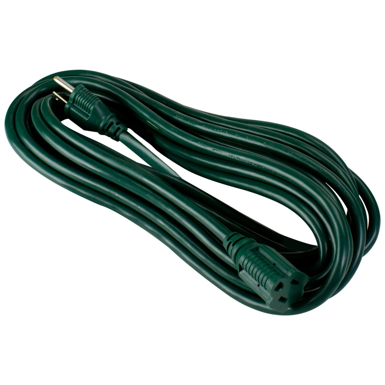 25ft Green 3-Prong Outdoor Extension Power Cord With Outlet Block 3 25ft Green 3-Prong Outdoor Extension Power Cord With Outlet Block