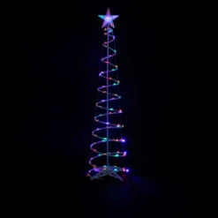 6ft LED Lighted Spiral Cone Tree Outdoor Christmas Decoration, Multi Lights