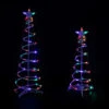 Set Of 2 LED Lighted Multi-Color Outdoor Spiral Christmas Cone Trees 3', 4' 2 Set Of 2 LED Lighted Multi-Color Outdoor Spiral Christmas Cone Trees 3', 4' -Christmas Decoration Store northlight ys92336 1 81563.1667530328