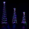 Set Of 3 LED Lighted Multi-Color Outdoor Spiral Christmas Cone Trees 3', 4', And 6' -Christmas Decoration Store northlight ys92338 1 65927.1667531698