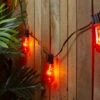 10ct Orange Edison E17 Halloween Light Set - 9ft Black Wire