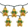 10ct Gingerbread Man Christmas Lights, Clear Lights, Green Wire 2 10ct Gingerbread Man Christmas Lights, Clear Lights, Green Wire -Christmas Decoration Store northlight ys93828 1 52079.1667534255