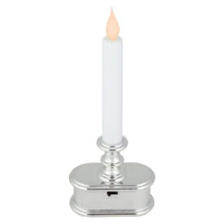 9.25" Pre-Lit LED White And Silver Lighted Christmas Candle Lamp 10 9.25" Pre-Lit LED White And Silver Lighted Christmas Candle Lamp -Christmas Decoration Store northlight ys93853 3 40782.1678980830