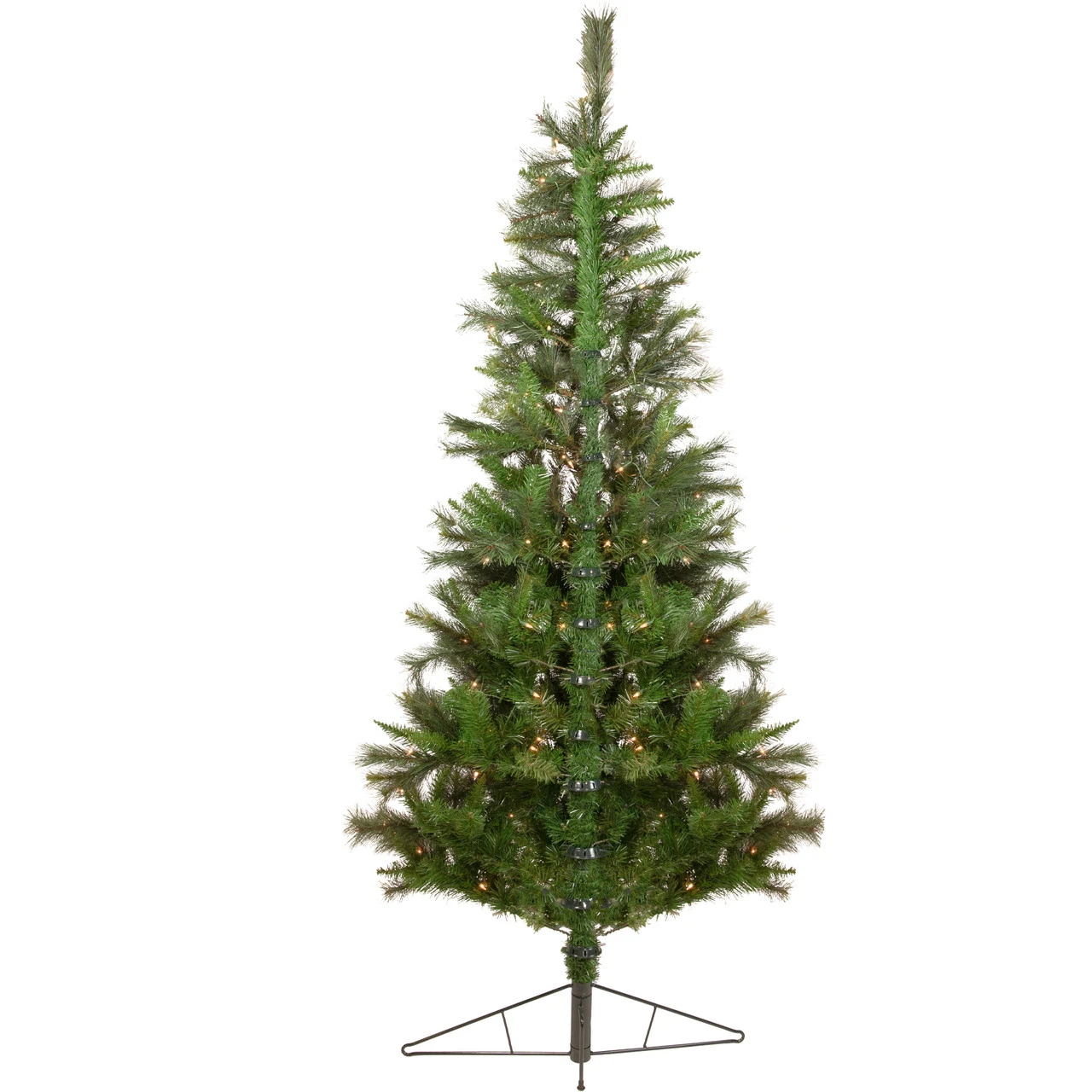 6.5' Pre-Lit Medium Canyon Pine Artificial Christmas Wall Tree, Clear Lights 10 6.5' Pre-Lit Medium Canyon Pine Artificial Christmas Wall Tree, Clear Lights - Image 8
