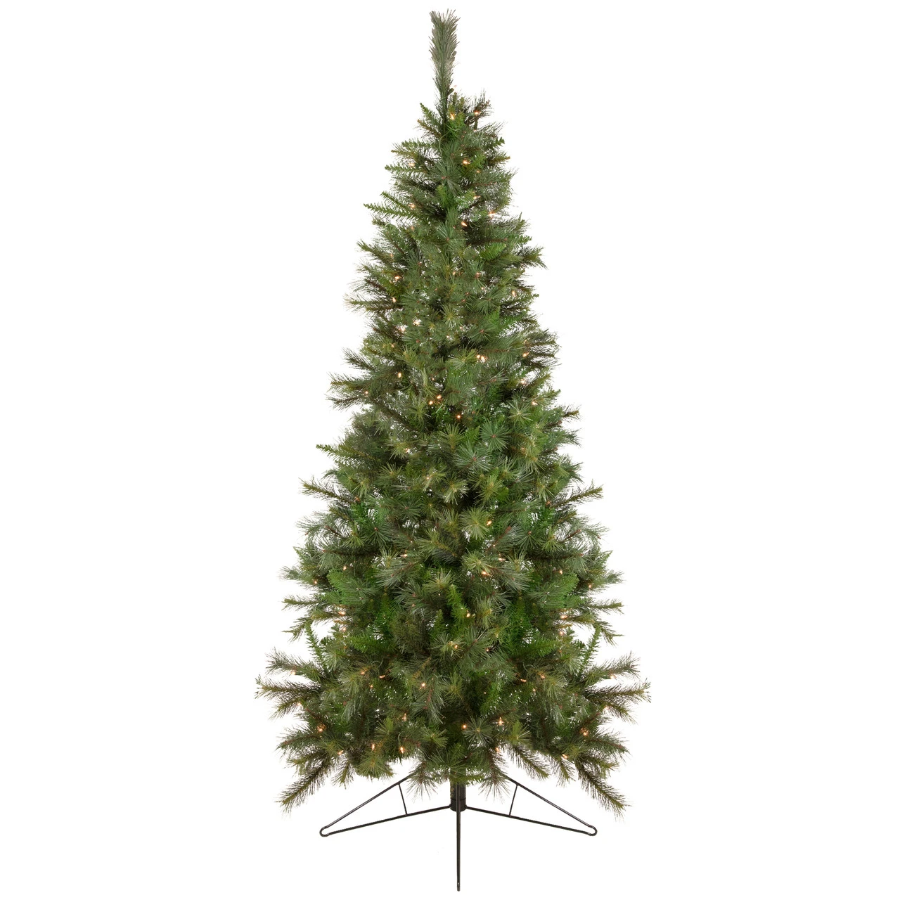 6.5' Pre-Lit Medium Canyon Pine Artificial Christmas Wall Tree, Clear Lights 3 6.5' Pre-Lit Medium Canyon Pine Artificial Christmas Wall Tree, Clear Lights