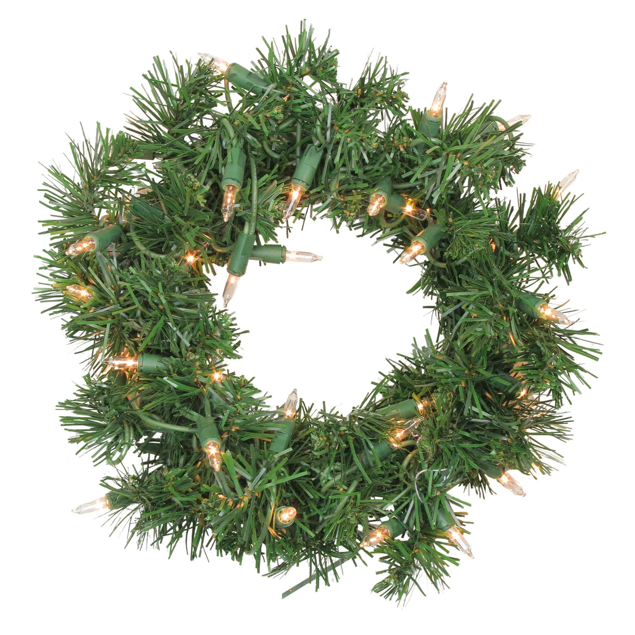 Pre-Lit Deluxe Windsor Pine Artificial Christmas Wreath - 10-Inch, Clear Lights 3 Pre-Lit Deluxe Windsor Pine Artificial Christmas Wreath - 10-Inch, Clear Lights