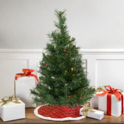 2' Pre-Lit Medium Royal Pine Artificial Christmas Tree - Multicolor Lights