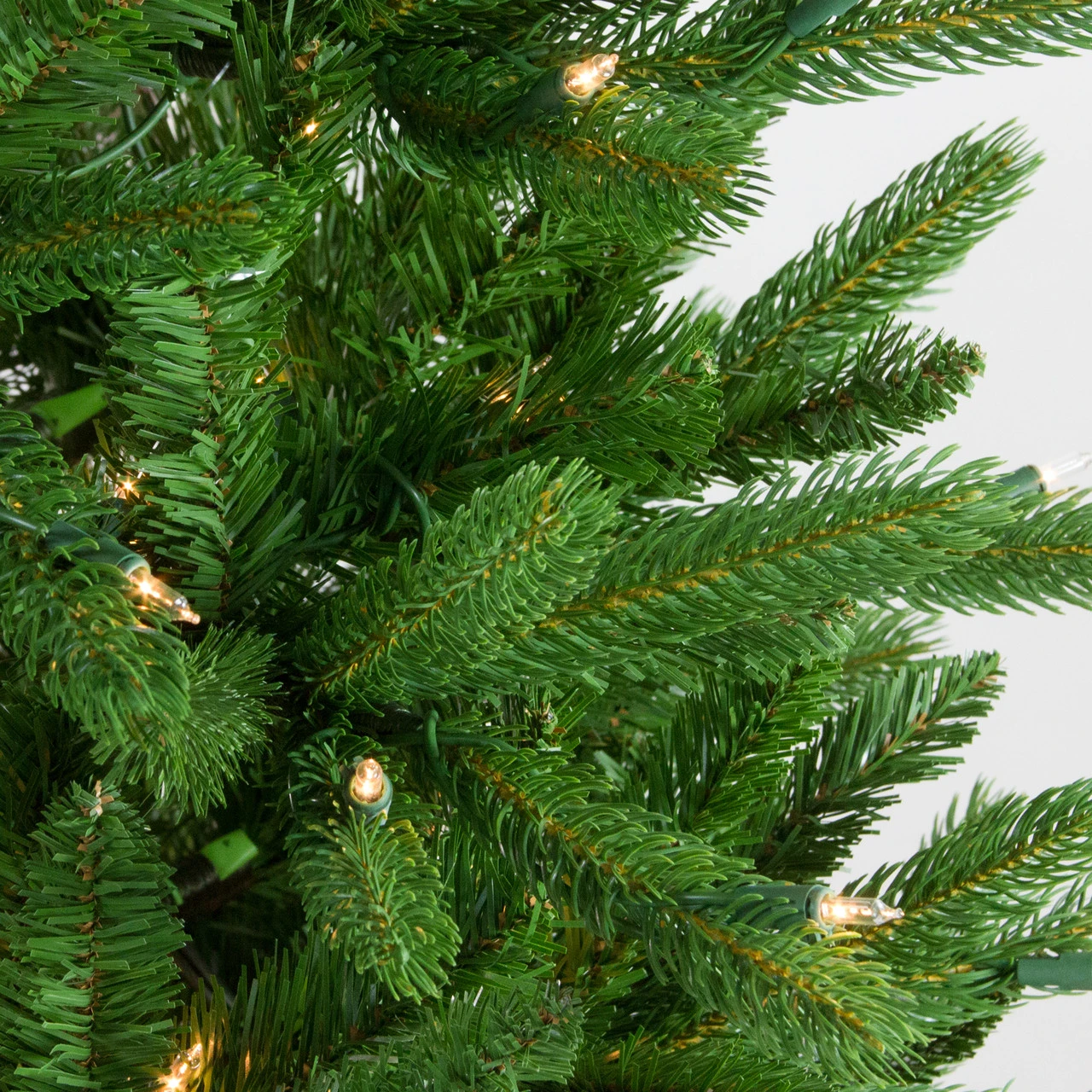 7.5' Pre-Lit Pencil Northwood Noble Fir Artificial Christmas Tree - Clear Lights 4 7.5' Pre-Lit Pencil Northwood Noble Fir Artificial Christmas Tree - Clear Lights - Image 2