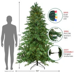 7.5' Pre-Lit Medium Mont Blanc Fir Artificial Christmas Tree - Dual Color LED Lights 17 7.5' Pre-Lit Medium Mont Blanc Fir Artificial Christmas Tree - Dual Color LED Lights -Christmas Decoration Store northlight z16058 8 44425.1667573464