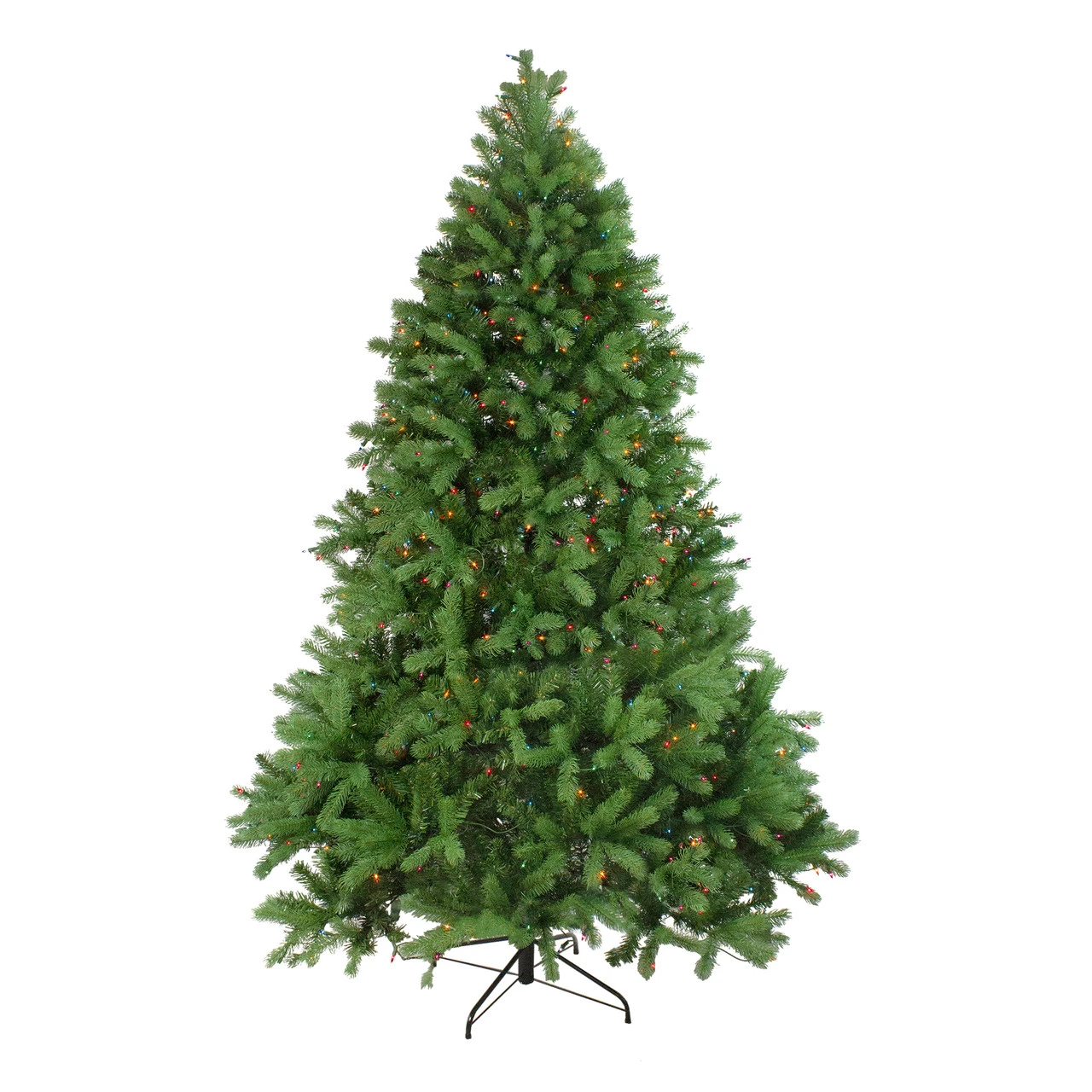 6.5' Pre-Lit Noble Fir Full Artificial Christmas Tree, Multicolor Lights 4 6.5' Pre-Lit Noble Fir Full Artificial Christmas Tree, Multicolor Lights - Image 2