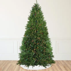 12' Pre-Lit Rockwood Pine Artificial Christmas Tree, Multi LED Lights