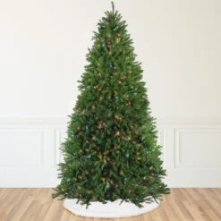 12' Pre-Lit Full Northern Pine Artificial Christmas Tree - Multi-Color Lights