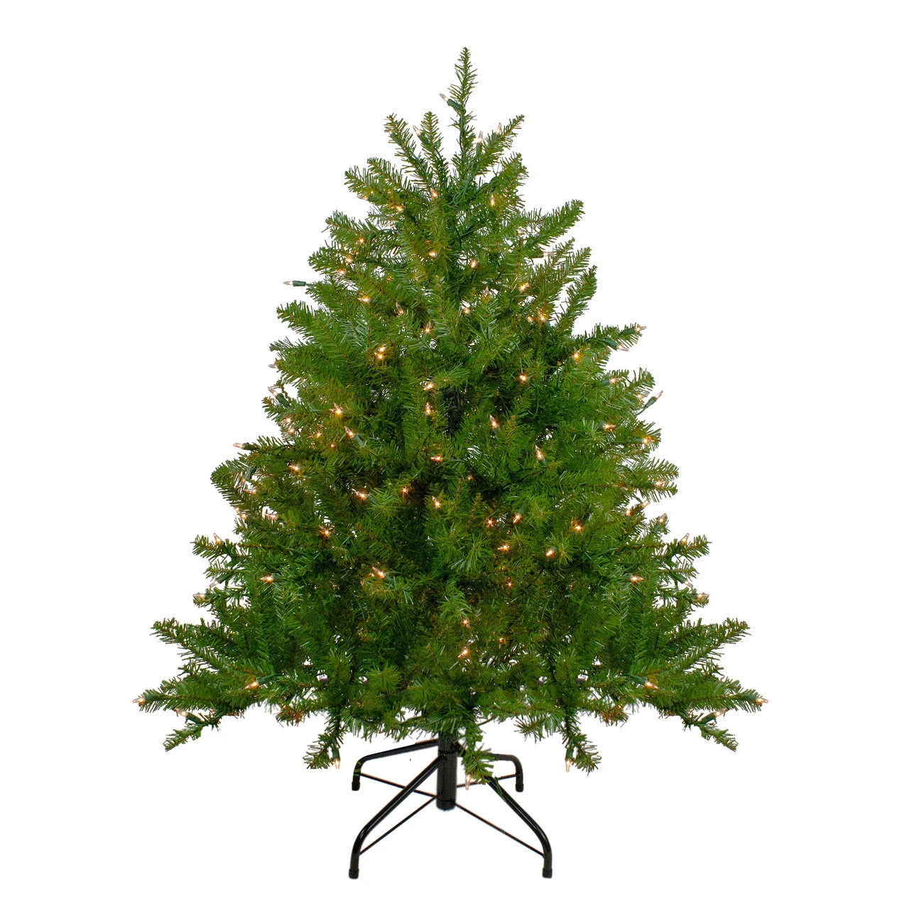 4' Pre-Lit Full Northern Pine Artificial Christmas Tree, Clear Lights 4 4' Pre-Lit Full Northern Pine Artificial Christmas Tree, Clear Lights - Image 2