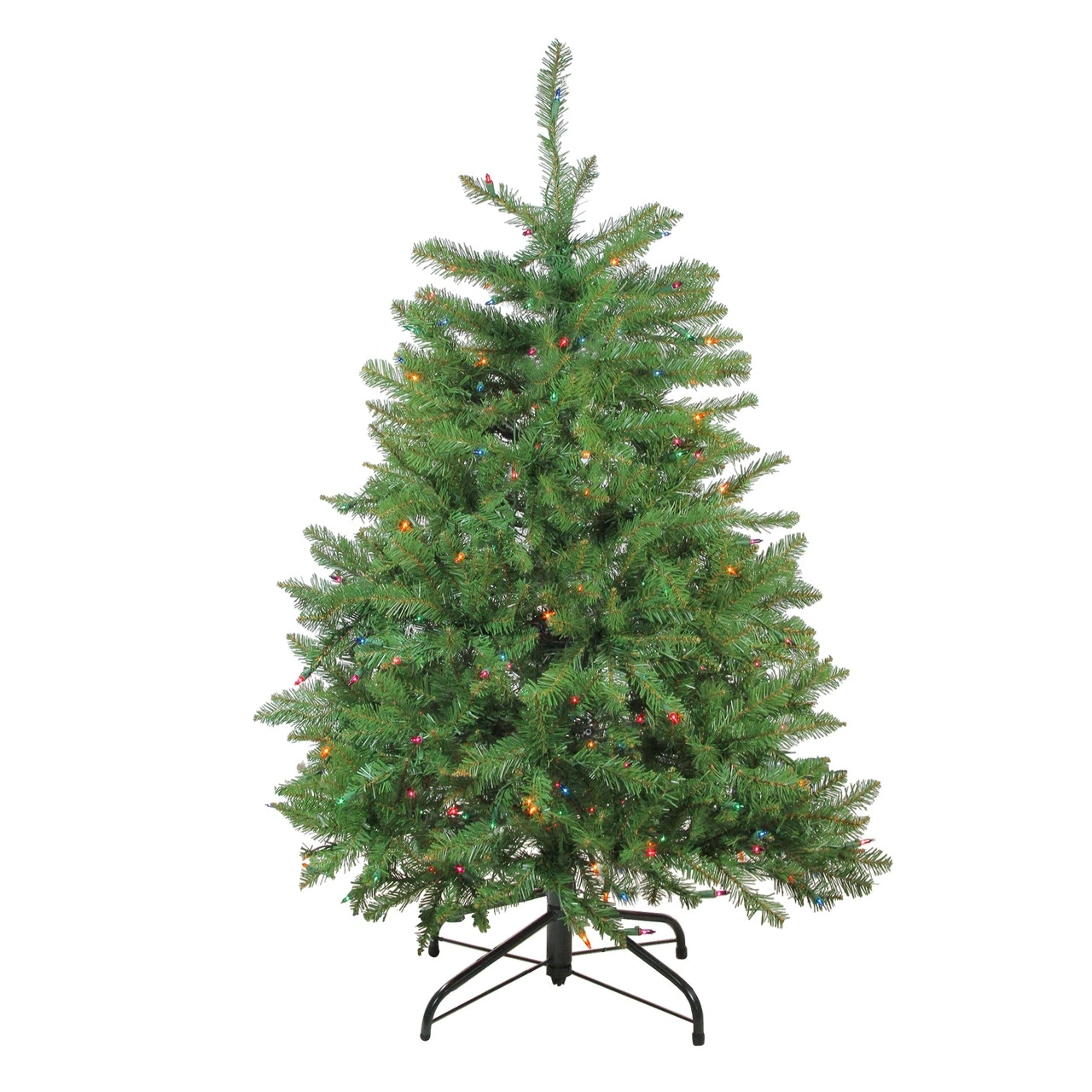 4' Pre-Lit Northern Pine Full Artificial Christmas Tree - Multicolor Lights 3 4' Pre-Lit Northern Pine Full Artificial Christmas Tree - Multicolor Lights