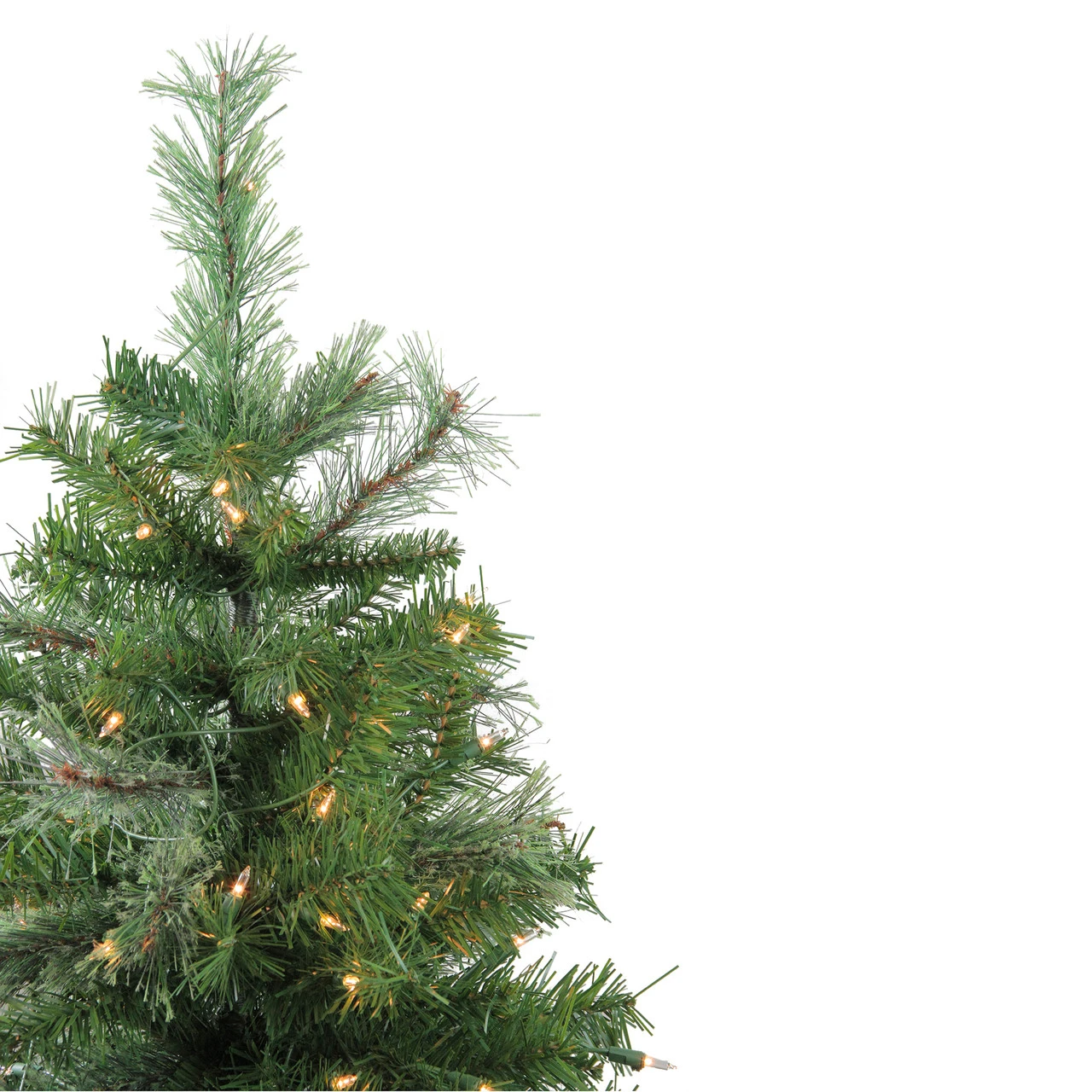 4' Pre-Lit Mixed Cashmere Pine Medium Artificial Christmas Tree - Clear Lights 4 4' Pre-Lit Mixed Cashmere Pine Medium Artificial Christmas Tree - Clear Lights - Image 2