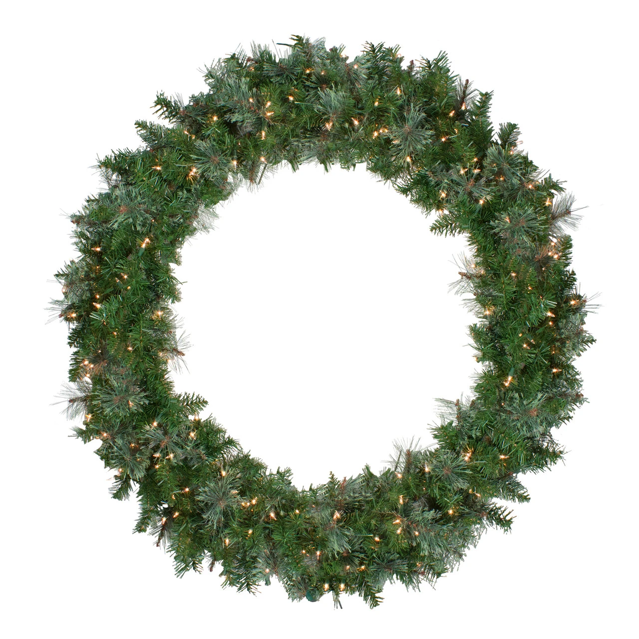 Pre-Lit Mixed Cashmere Pine Artificial Christmas Wreath - 48-Inch, Clear Lights 3 Pre-Lit Mixed Cashmere Pine Artificial Christmas Wreath - 48-Inch, Clear Lights