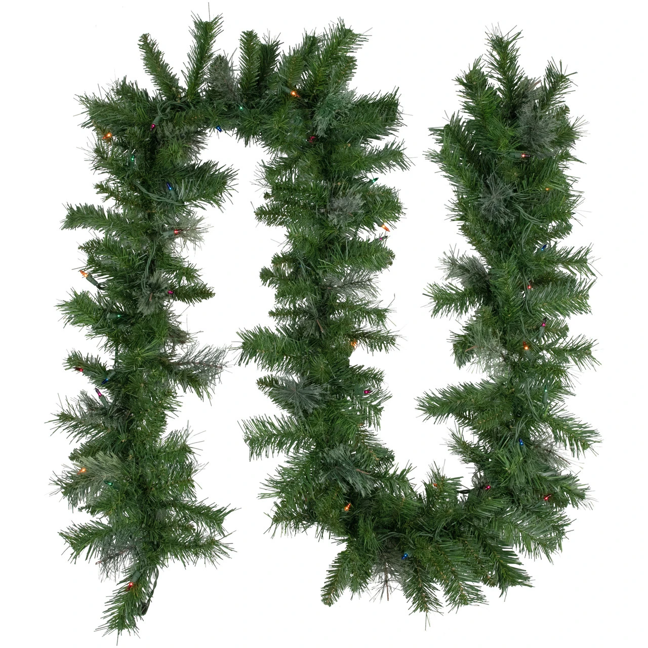 9' X 10" Pre-Lit Mixed Cashmere Pine Artificial Christmas Garland - Multi-Color Lights 3 9' X 10" Pre-Lit Mixed Cashmere Pine Artificial Christmas Garland - Multi-Color Lights
