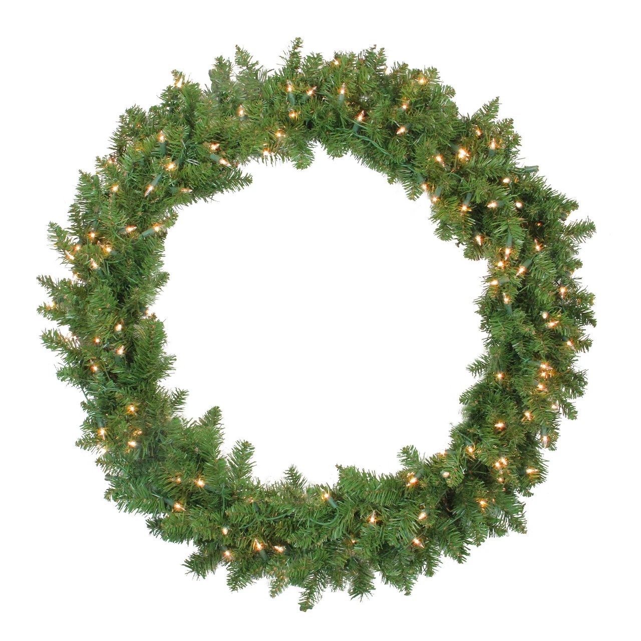 Pre-Lit Northern Pine Artificial Christmas Wreath - 36-Inch, Clear Lights 3 Pre-Lit Northern Pine Artificial Christmas Wreath - 36-Inch, Clear Lights
