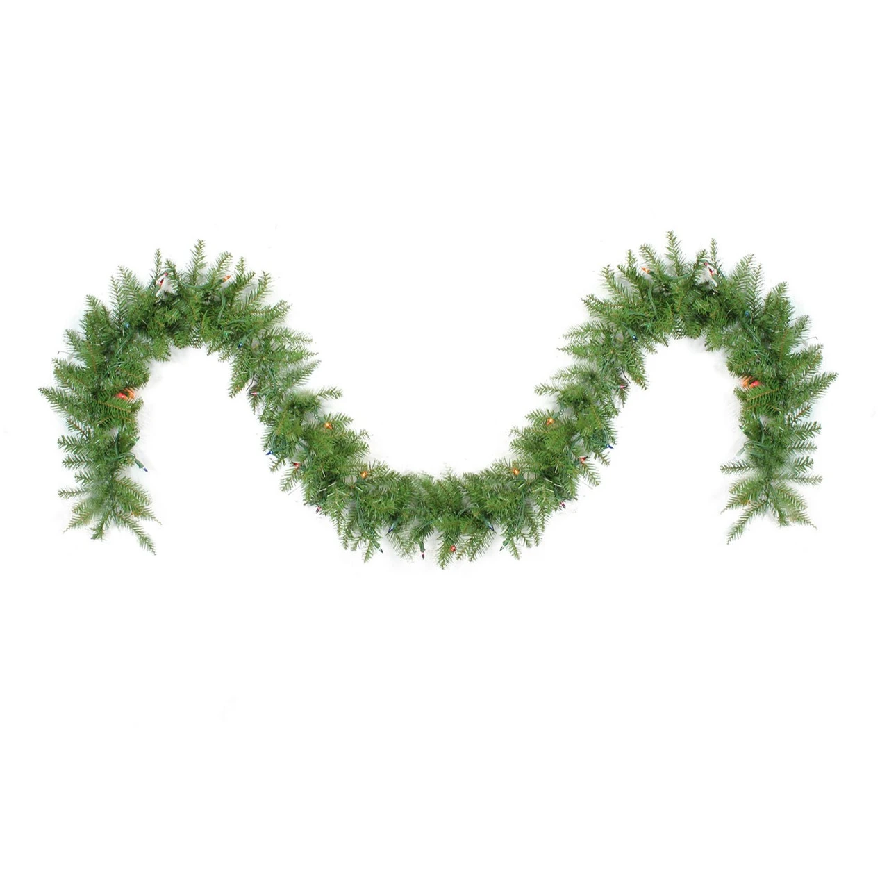 9' X 10" Pre-Lit Northern Pine Artificial Christmas Garland - Multi Color Lights 4 9' X 10" Pre-Lit Northern Pine Artificial Christmas Garland - Multi Color Lights - Image 2