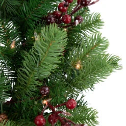 Pre-lit Noble Fir With Red Berries And Pine Cones Artificial Christmas Wreath - 24" - Clear Lights 10 Pre-lit Noble Fir With Red Berries And Pine Cones Artificial Christmas Wreath - 24" - Clear Lights -Christmas Decoration Store northlight z85340 3 updated2022 00509.1667643622