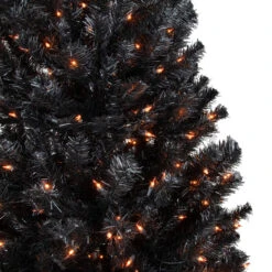 6ft Pre-Lit Black Noble Spruce Artificial Halloween Tree, Orange Lights 11 6ft Pre-Lit Black Noble Spruce Artificial Halloween Tree, Orange Lights -Christmas Decoration Store northlight z92381 2updated 39940.1667530283