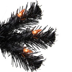 6ft Pre-Lit Black Noble Spruce Artificial Halloween Tree, Orange Lights 12 6ft Pre-Lit Black Noble Spruce Artificial Halloween Tree, Orange Lights -Christmas Decoration Store northlight z92381 35107.1667530284