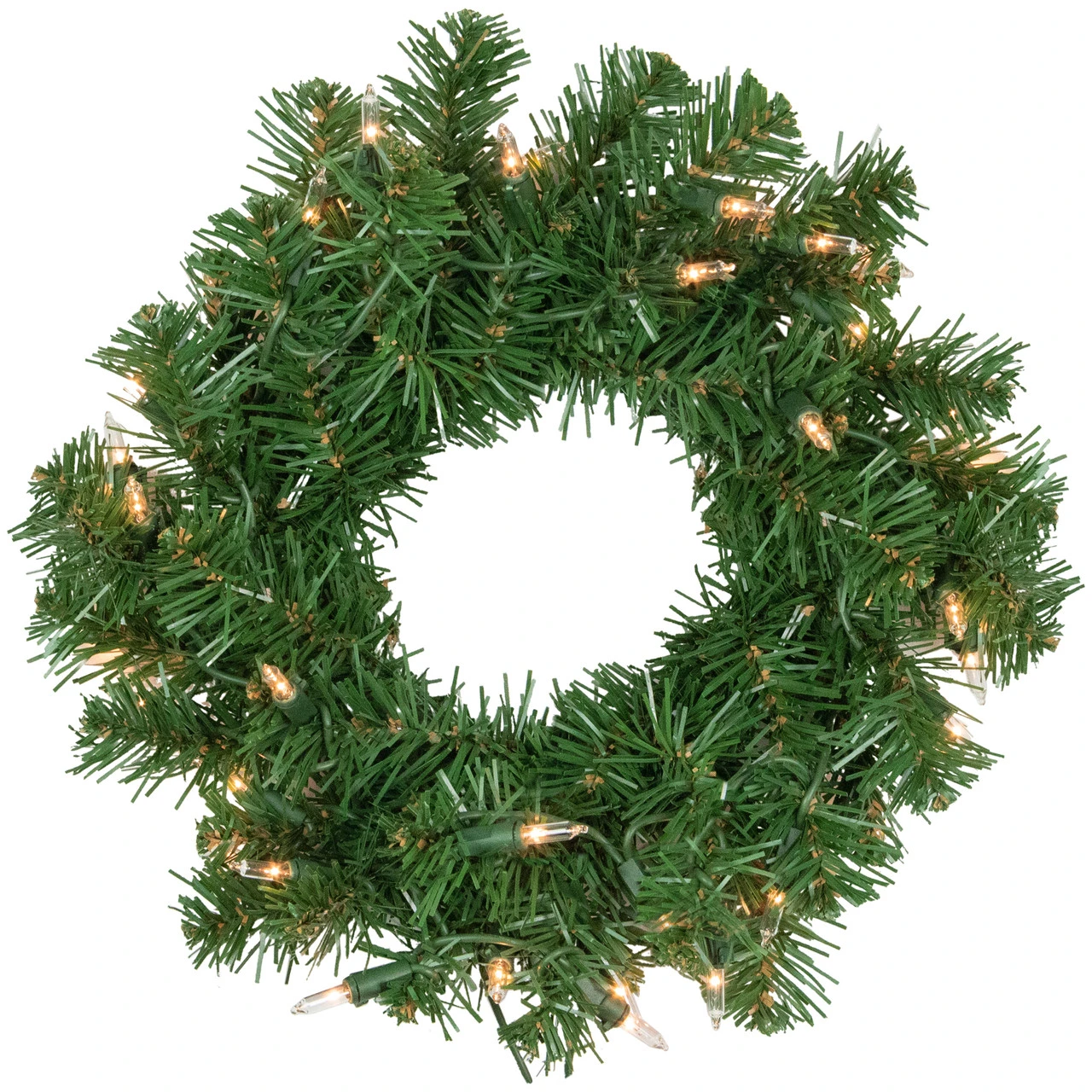 Pre-Lit Deluxe Dorchester Pine Artificial Christmas Wreath, 12-Inch, Clear Lights 3 Pre-Lit Deluxe Dorchester Pine Artificial Christmas Wreath, 12-Inch, Clear Lights