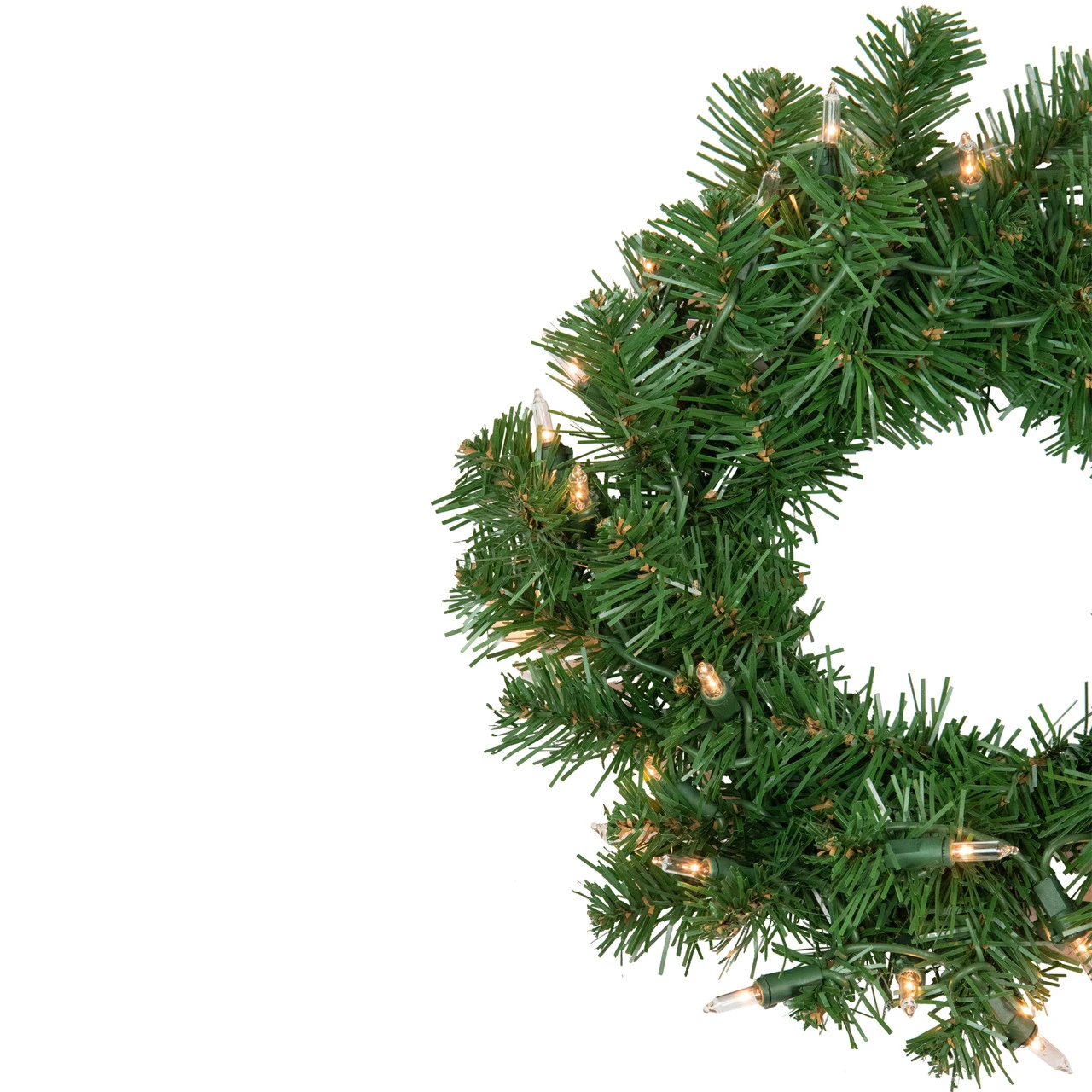Pre-Lit Deluxe Dorchester Pine Artificial Christmas Wreath, 12-Inch, Clear Lights 4 Pre-Lit Deluxe Dorchester Pine Artificial Christmas Wreath, 12-Inch, Clear Lights - Image 2