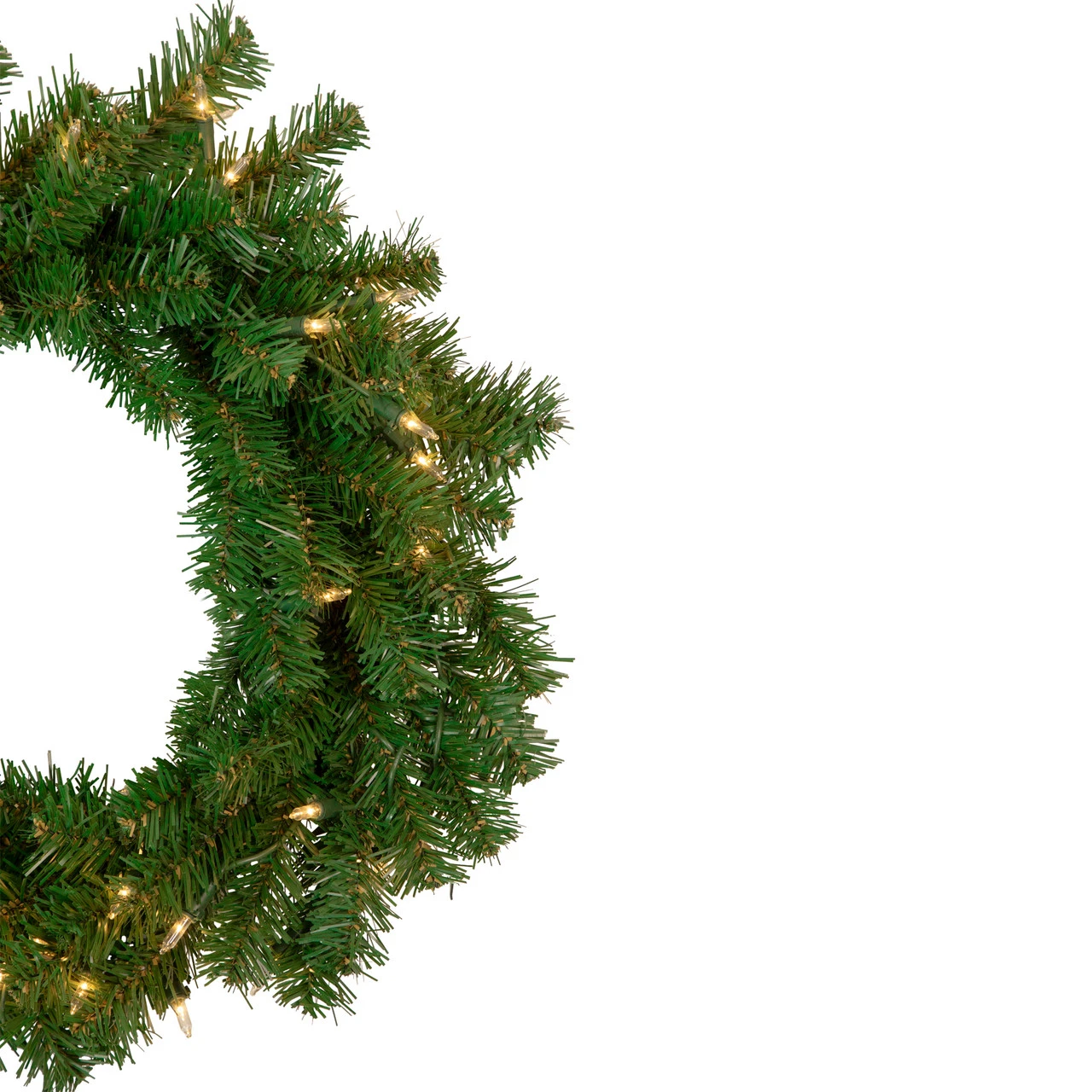 Deluxe Dorchester Pine Artificial Christmas Wreath, 18-Inch, Clear Lights 5 Deluxe Dorchester Pine Artificial Christmas Wreath, 18-Inch, Clear Lights - Image 3