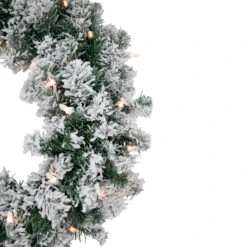 Pre-Lit Flocked Snow White Artificial Christmas Wreath, 24-Inch, Clear Lights 7 Pre-Lit Flocked Snow White Artificial Christmas Wreath, 24-Inch, Clear Lights -Christmas Decoration Store northlight z92859 2 86969.1667028505