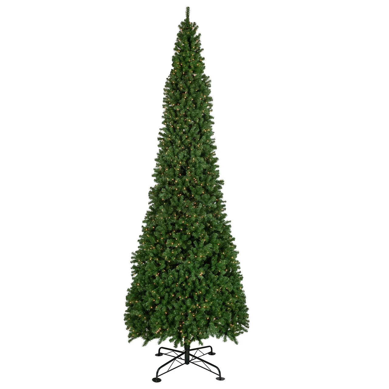 15' Pre-Lit Pendleton Spruce Slim Artificial Christmas Tree, Clear Lights 4 15' Pre-Lit Pendleton Spruce Slim Artificial Christmas Tree, Clear Lights - Image 2