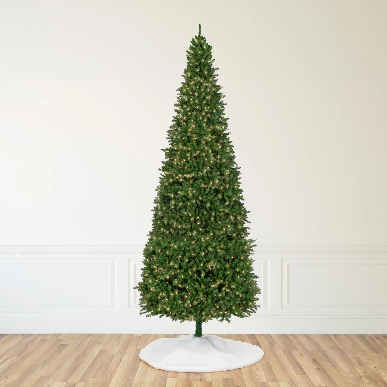 15' Pre-Lit Pendleton Spruce Slim Artificial Christmas Tree, Clear Lights 3 15' Pre-Lit Pendleton Spruce Slim Artificial Christmas Tree, Clear Lights