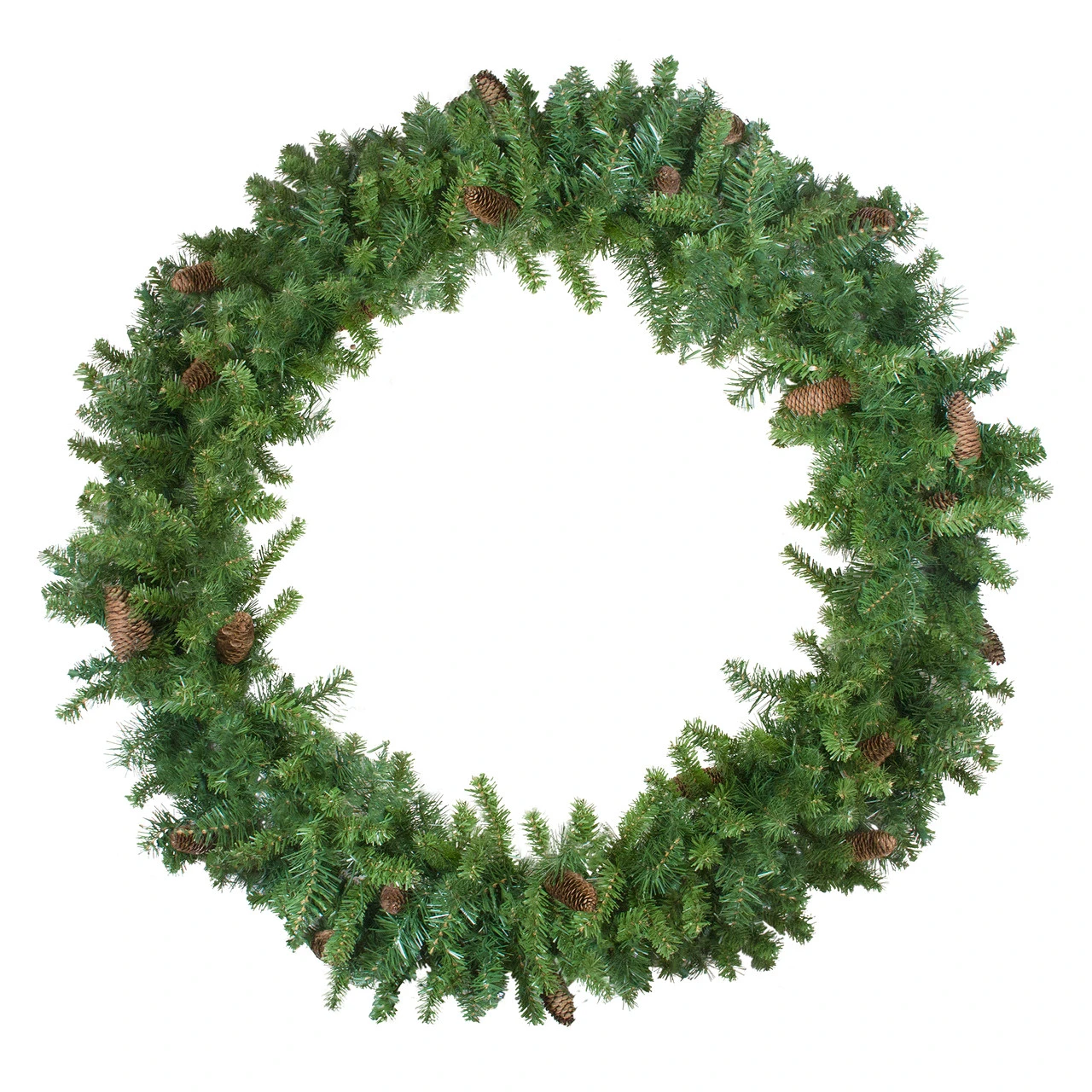Green And Brown Pine Artificial Christmas Wreath - 48-Inch, Unlit 3 Green And Brown Pine Artificial Christmas Wreath - 48-Inch, Unlit