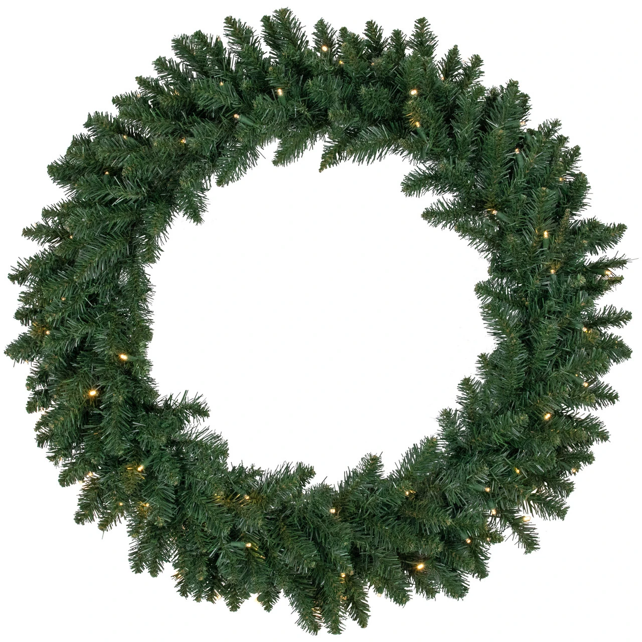 Pre-Lit Buffalo Fir Artificial Christmas Wreath - 36-Inch, Warm White LED Lights 3 Pre-Lit Buffalo Fir Artificial Christmas Wreath - 36-Inch, Warm White LED Lights