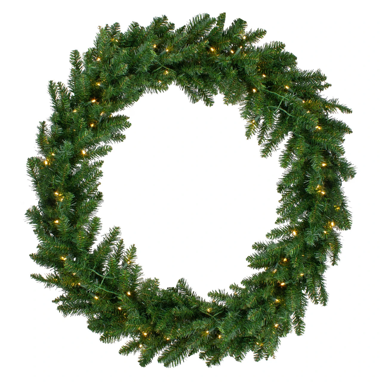 LED Lighted Buffalo Fir Artificial Christmas Wreath - 48-Inch, Warm White Lights 3 LED Lighted Buffalo Fir Artificial Christmas Wreath - 48-Inch, Warm White Lights
