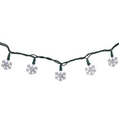 20-Count Pure White LED Snowflake Christmas Light Set, 4.5ft Green Wire 9 20-Count Pure White LED Snowflake Christmas Light Set, 4.5ft Green Wire -Christmas Decoration Store northlight zg92294 3 95703.1677642791