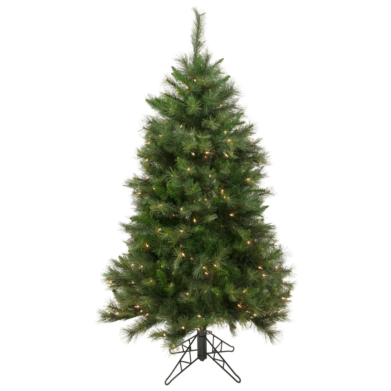 5' Pre-Lit Green Medium Beaver Pine Artificial Christmas Tree, Clear Lights 3 5' Pre-Lit Green Medium Beaver Pine Artificial Christmas Tree, Clear Lights