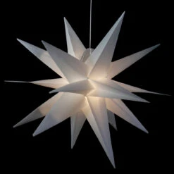 22" White LED Lighted Foldable Moravian Star Hanging Christmas Decoration 7 22" White LED Lighted Foldable Moravian Star Hanging Christmas Decoration -Christmas Decoration Store northlightct 55 060 107 3 08003.1667569521