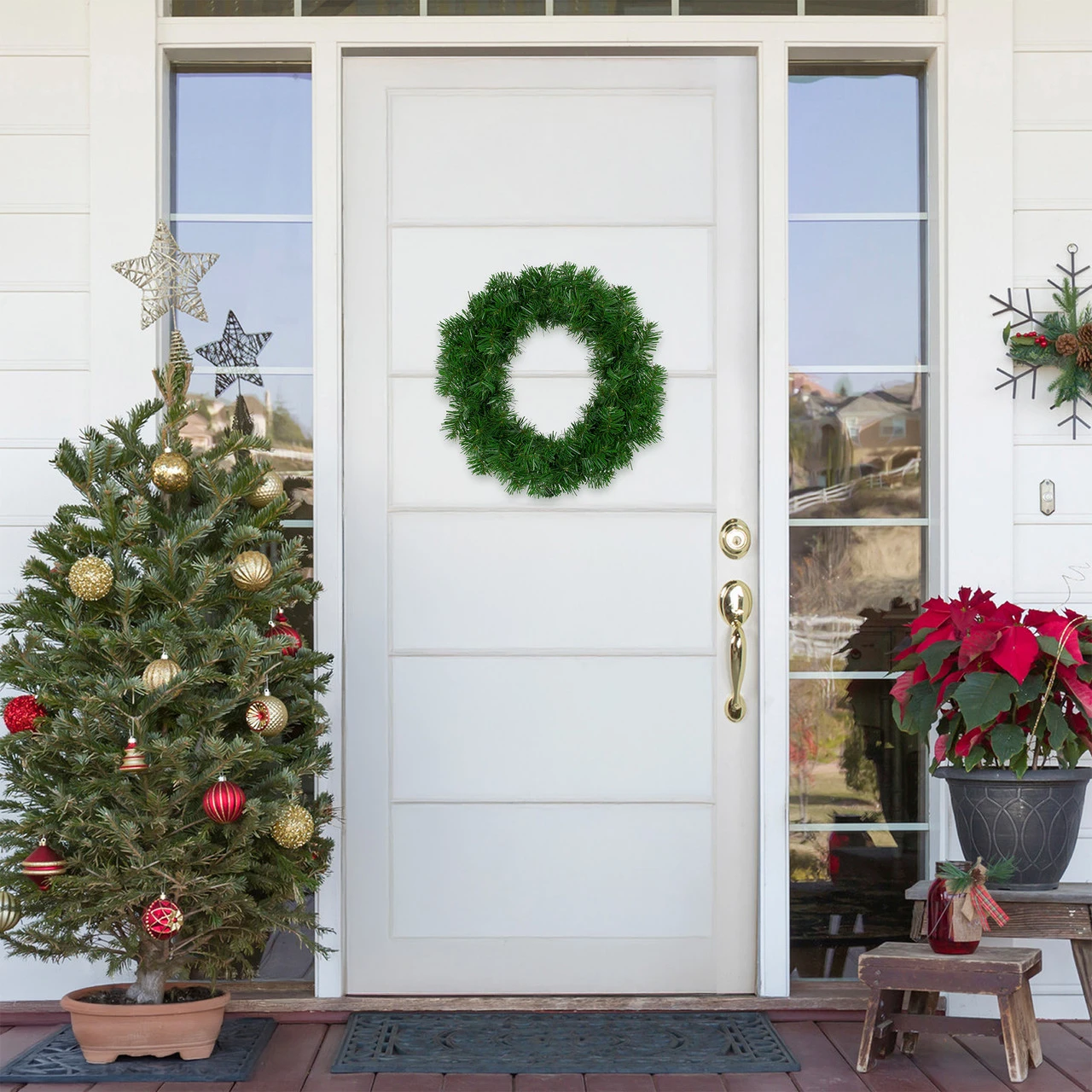 Deluxe Windsor Pine Artificial Christmas Wreath - 16-Inch, Unlit 3 Deluxe Windsor Pine Artificial Christmas Wreath - 16-Inch, Unlit