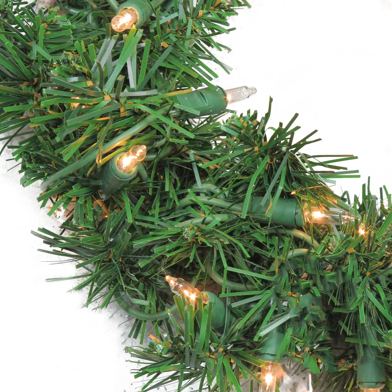Pre-Lit Deluxe Windsor Pine Artificial Christmas Wreath - 10-Inch, Clear Lights 4 Pre-Lit Deluxe Windsor Pine Artificial Christmas Wreath - 10-Inch, Clear Lights - Image 2