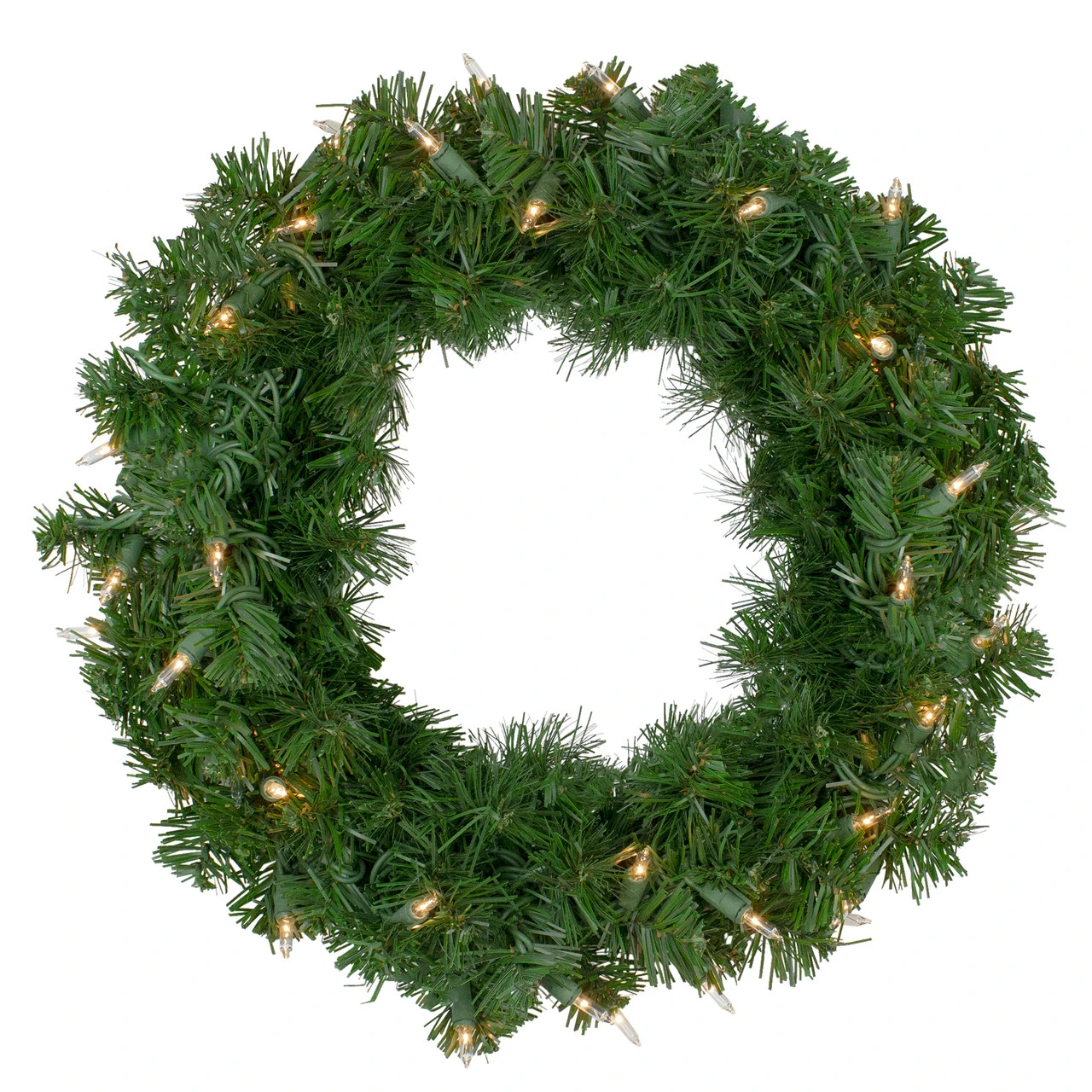 Deluxe Windsor Pine Artificial Christmas Wreath - 16-Inch, Clear Lights 3 Deluxe Windsor Pine Artificial Christmas Wreath - 16-Inch, Clear Lights