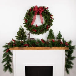 Pre-Lit Canadian Pine Artificial Christmas Wreath, 30-Inch, Clear Lights 6 Pre-Lit Canadian Pine Artificial Christmas Wreath, 30-Inch, Clear Lights -Christmas Decoration Store northlightv15839 82963.1682607489