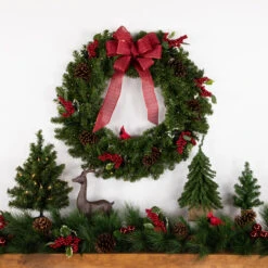Pre-Lit Canadian Pine Artificial Christmas Wreath, 30-Inch, Clear Lights 7 Pre-Lit Canadian Pine Artificial Christmas Wreath, 30-Inch, Clear Lights -Christmas Decoration Store northlightv15839b 10497.1682607490