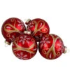 4ct Red And Gold Glass Hanging Christmas Ball Ornaments 2.5-Inch (67mm) -Christmas Decoration Store nortlight wy88859 39364.1667534363