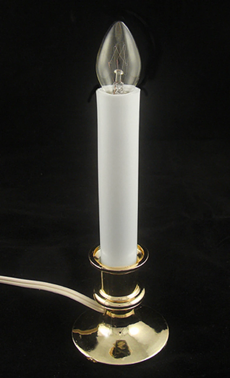 8" Pre-lit Clear And White C7 Flame-less Christmas Candle Lamp 3 8" Pre-lit Clear And White C7 Flame-less Christmas Candle Lamp